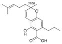 Strukturformel Cannabichromevarinsäure A