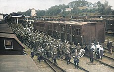 Troupe française pendant la guerre de 1914 -1918