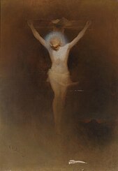 Karl Wilhelm Diefenbach Christus am Kreuz (Christ on the Cross), 1891, oil on canvs, 112,5 x 78,5 cm, The Jack Daulton Collection, Los Altos Hills, California[10]