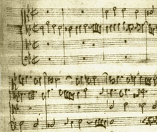 manuscrit : début de l'art de la fugue