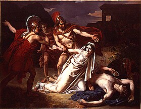 Antigone donnant la sépulture à Polynice by Sébastien Norblin (1825)