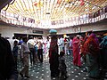 Courtyard, devotees waiting for their turn in the courtyard