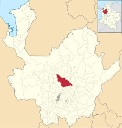 Location of the municipality and city of Santa Rosa de Osos in the Antioquia Department of Colombia