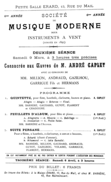 Programme de concert