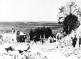 Lidice massacre in 1942 after its destruction by the Nazis