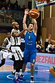 Křídlo BK Opava Filip Zbránek ve finálním zápasu Českého poháru v basketbalu (2019)