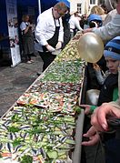 World's largest kiluvõileib fish sandwich was created in 2014 in Tallinn.[5]