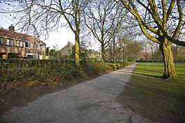 Darwinplantsoen (2010) Links de straat, rechts het plantsoen