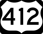 Straßenschild des U.S. Highways 412