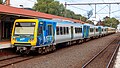 An X'Trapolis set departs Platform 1 on a City-bound service, June 2024