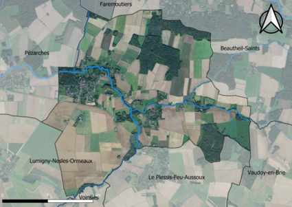 Carte orhophotogrammétrique de la commune.