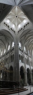 Gothic oculus in the Laon Cathedral, Laon, France