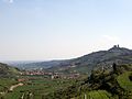 Veduta del paese di Cazzano di Tramigna dalla località Cadalora (Comune di Illasi).