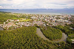 Tanawin mula sa himpapawid ng Calbayog