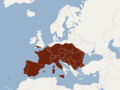 Aire de répartition de l'Oreillard gris