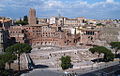 Le forum de Trajan et les marchés de Trajan vus depuis le Vittoriano.