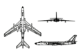 Gambar ortografis Tupolev Tu-16.