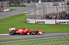 Photographie de Felipe Massa, à bord de la Ferrari 150° Italia