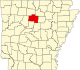 State map highlighting Van Buren County