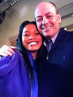 Todd Graff (oikealla) ja Keke Palmer vuonna 2013.