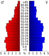 Bevolkingspiramide St. Joseph County