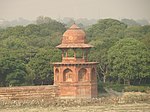 Chattries on the Yamuna bank to the north of Ram Bagh