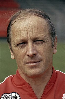 Kurt Linder trainer bij Ajax in Amsterdam (13 juli 1981)