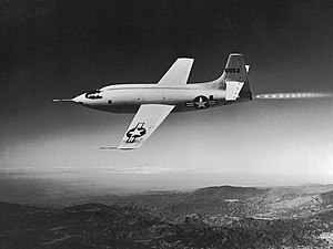 Bell X-1, Nr. 6062, die erste für die US Air Force gebaute Maschine, mit der Chuck Yeager die Schallmauer durchbrach.