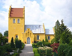 Havdrup church in the small village of Gammel Havdrup