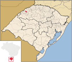 Location in Rio Grande do Sul, Brazil