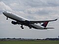 Image 47Delta Airlines Airbus A330-323 taking off at Amsterdam Schiphol Airport in July 2017. (from Aviation)