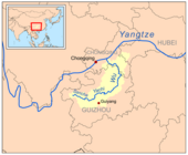 Afon Wu yn Guizhou