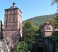 Torturm mit Brücke und Brückenhaus, Heidelberger Schloss, Baden-Württemberg