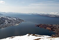 Narvik en Ofotfjord fan de Fagernes ôf sjoen