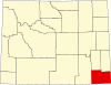 State map highlighting Laramie County