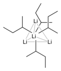 Skeletal formula of tetrameric sec-butyllithium