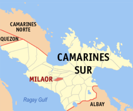 Milaor na Camarines Sul Coordenadas : 13°35'44"N, 123°10'41"E