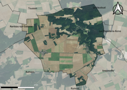 Carte orhophotogrammétrique de la commune.