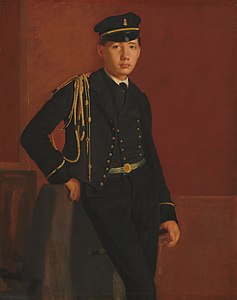 Achille de Gas en uniforme de cadet, (1856-1857), huile sur toile, 64,5 × 46,2 cm, Washington, National Gallery of Art.