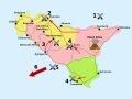 258 : échec romain sur Panormos, prise de Myttistraton et Enna ; 257 : bataille navale de Tyndaris ; 256 : bataille navale d'Ecnome ; 256-255 expédition romaine en Afrique ; 255 : flotte romaine détruite par une tempête