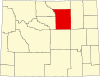 State map highlighting Johnson County