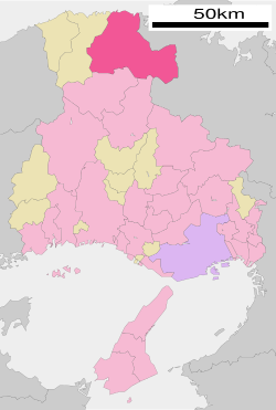 Location of Toyooka in Hyōgo Prefecture