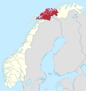 Troms na mapě Norska