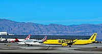 Aviones de Air Canada Rouge, Spirit air, Delta Conection y American Airlines.