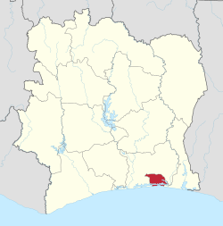 Location of Abidjan