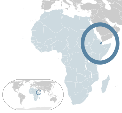 Location of  ജിബൂട്ടി  (dark blue) – in Africa  (light blue & dark grey) – in the African Union  (light blue)