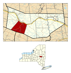 Location within Montgomery County and the state of New York.