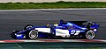 Marcus Ericsson pilotando a Sauber C36 durante os testes em Barcelona.