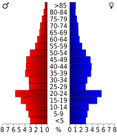 Bevolkingspiramide Portage County