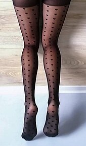 photo de collants noirs à motifs.